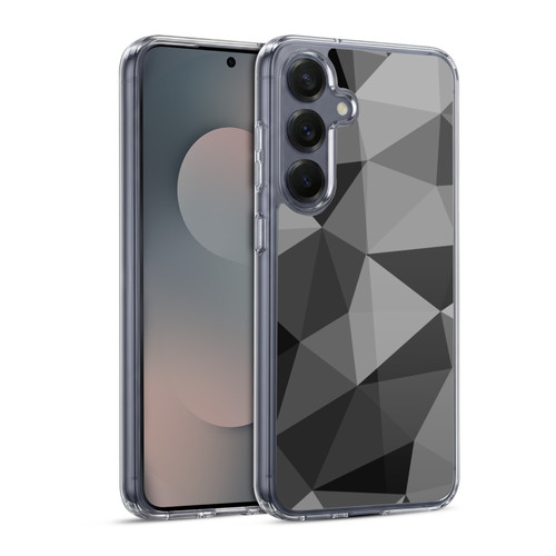 PLdesign Geometric Patterns Dark Gray Mesh Soft Gel Case for Samsung Galaxy S25 & MagSafe