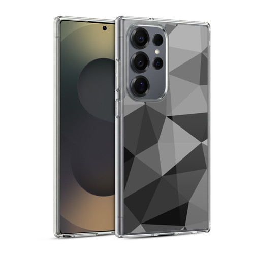 PLdesign Geometric Patterns Dark Gray Mesh Soft Gel Case for Samsung Galaxy S25 Ultra & MagSafe