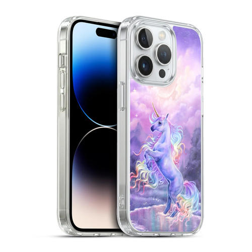 Selina Fenech Art Rainbow Unicorn In Moonlight Soft Gel Case for Apple iPhone 13 Pro & MagSafe