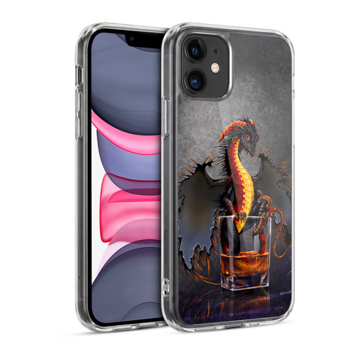 Stanley Morrison Art Dragon In A Rum Glass Soft Gel Case for Apple iPhone 11