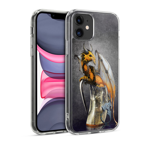 Stanley Morrison Art Dragon In Viking Horn Mug Soft Gel Case for Apple iPhone 11