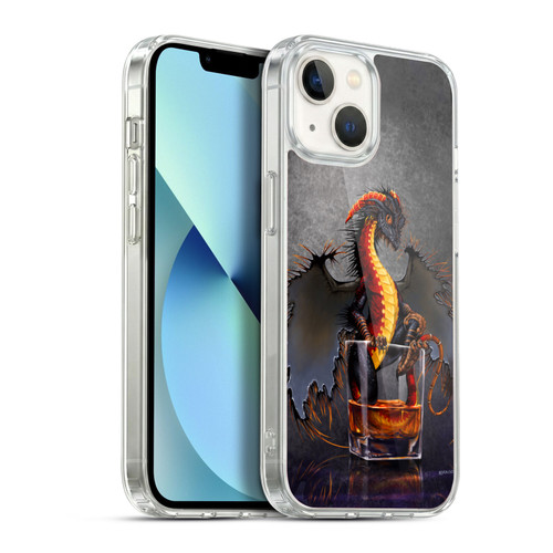 Stanley Morrison Art Dragon In A Rum Glass Soft Gel Case for Apple iPhone 13