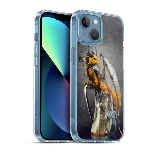 Stanley Morrison Art Dragon In Viking Horn Mug Soft Gel Case for Apple iPhone 13 Mini & MagSafe
