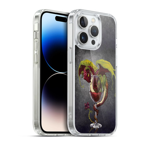 Stanley Morrison Art Red Wine, Dragon, And Grapes Soft Gel Case for Apple iPhone 13 Pro & MagSafe