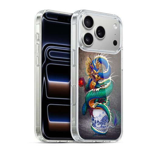 Stanley Morrison Dragons Asian Sake Drink Soft Gel Case for Apple iPhone 17 Pro
