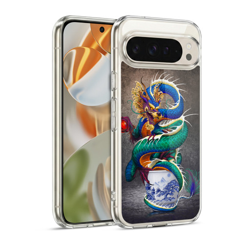 Stanley Morrison Dragons Asian Sake Drink Soft Gel Case for Google Pixel 9 / Pixel 9 Pro
