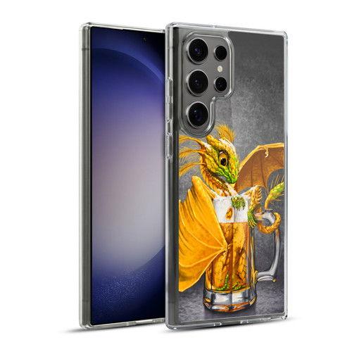 Stanley Morrison Dragons Amber Beer Drink In Mug Soft Gel Case for Samsung Galaxy S23 Ultra 5G & MagSafe