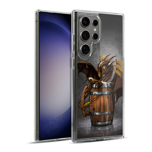 Stanley Morrison Dragons Barley Beer in Barrel Mug Soft Gel Case for Samsung Galaxy S23 Ultra 5G & MagSafe