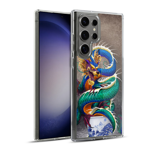 Stanley Morrison Dragons Asian Sake Drink Soft Gel Case for Samsung Galaxy S23 Ultra 5G & MagSafe