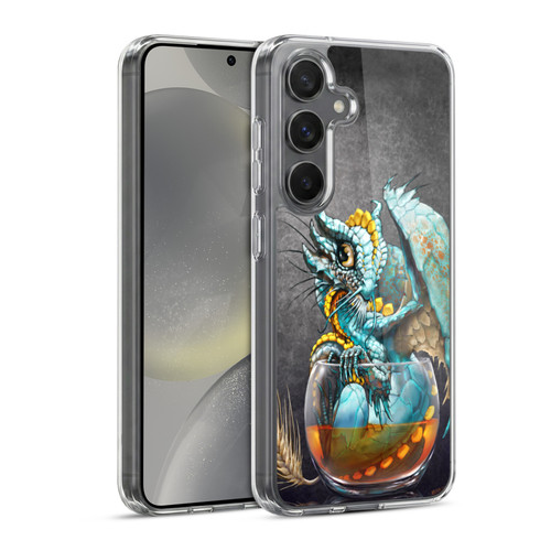 Stanley Morrison Dragons Aqua Ice Whiskey In Glass Soft Gel Case for Samsung Galaxy S24 5G & MagSafe