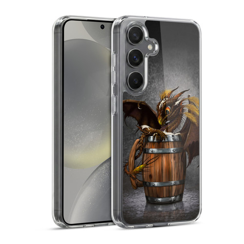 Stanley Morrison Dragons Barley Beer in Barrel Mug Soft Gel Case for Samsung Galaxy S24 5G & MagSafe