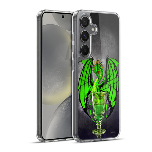 Stanley Morrison Dragons Absinthe Green Drink Soft Gel Case for Samsung Galaxy S24+ 5G & MagSafe