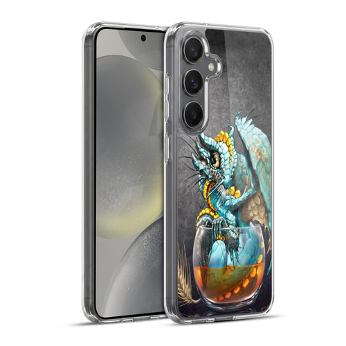 Stanley Morrison Dragons Aqua Ice Whiskey In Glass Soft Gel Case for Samsung Galaxy S24+ 5G & MagSafe