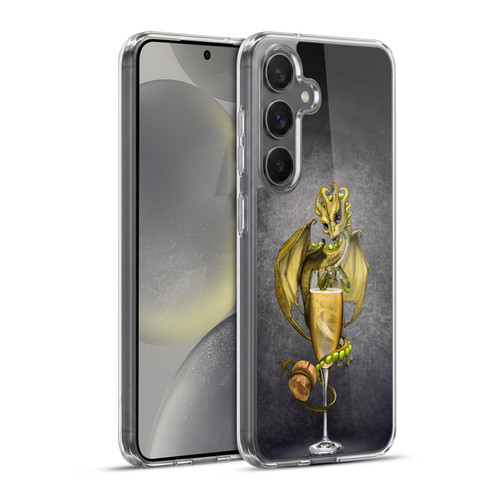 Stanley Morrison Dragons Gold Champagne Glass Soft Gel Case for Samsung Galaxy S24+ 5G & MagSafe