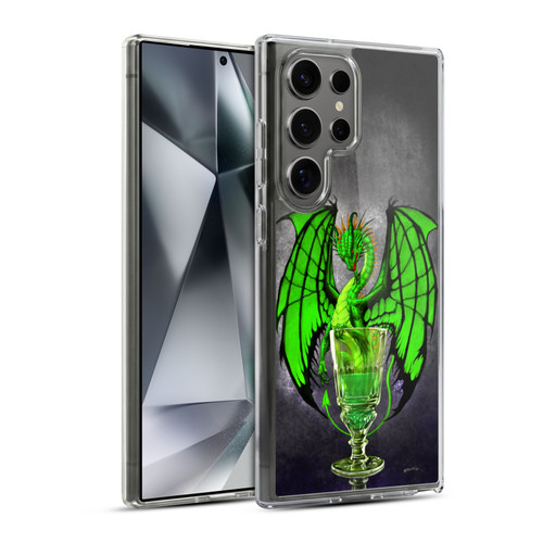 Stanley Morrison Dragons Absinthe Green Drink Soft Gel Case for Samsung Galaxy S24 Ultra 5G & MagSafe