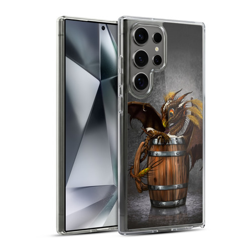 Stanley Morrison Dragons Barley Beer in Barrel Mug Soft Gel Case for Samsung Galaxy S24 Ultra 5G & MagSafe