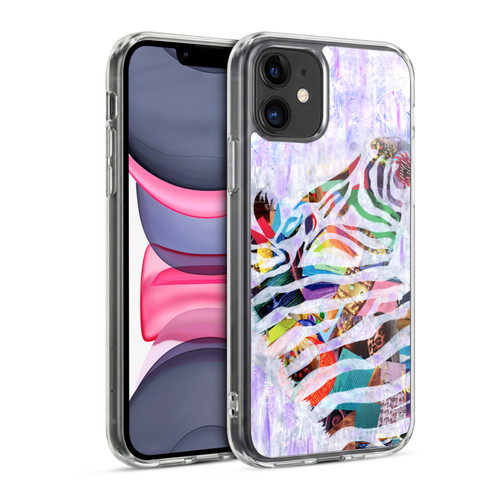 Artpoptart Animals Purple Zebra Soft Gel Case for Apple iPhone 11
