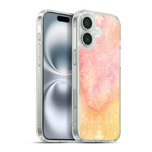 Aimee Stewart Mandala Pink Twinkle Soft Gel Case for Apple iPhone 16 Plus & MagSafe