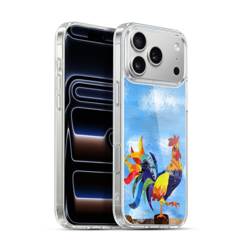 Artpoptart Animals Colorful Rooster Soft Gel Case for Apple iPhone 17 Pro Max
