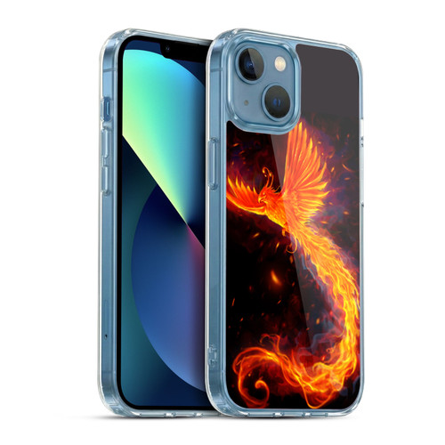 Christos Karapanos Phoenix Immortal Flames Alternative Soft Gel Case for Apple iPhone 13 Mini & MagSafe