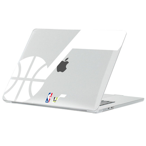 NBA Utah Jazz Logo Oversized Text Clear Hard Crystal Armour Laptop Case for Apple MacBook Air 13.6" A2681/A3113/A3240 2022/2024/2025