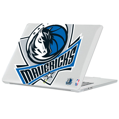 NBA Dallas Mavericks Logo Oversized Text Clear Hard Crystal Armour Laptop Case for Apple MacBook Air 13.6" A2681/A3113/A3240/A3449 2022/2024/2025/2026