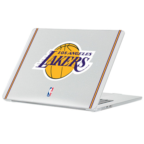 NBA Los Angeles Lakers Logo Purple Design Text Clear Glitter Hard Crystal Armour Laptop Case for Apple MacBook Air 13.6" A2681/A3113/A3240 2022/2024/2025