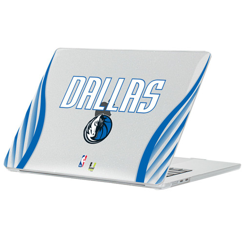 NBA Dallas Mavericks Logo Black Design Text Clear Glitter Hard Crystal Armour Laptop Case for Apple MacBook Air 13.6" A2681/A3113/A3240/A3449 2022/2024/2025/2026
