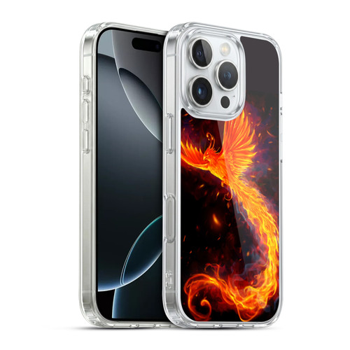 Christos Karapanos Phoenix Immortal Flames Alternative Soft Gel Case for Apple iPhone 16 Pro & MagSafe