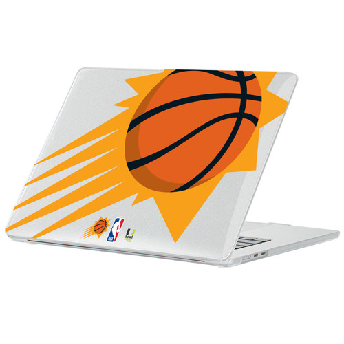 NBA Phoenix Suns Logo Oversized Ball Clear Glitter Hard Crystal Armour Laptop Case for Apple MacBook Air 13.6" A2681/A3113/A3240/A3449 2022/2024/2025/2026