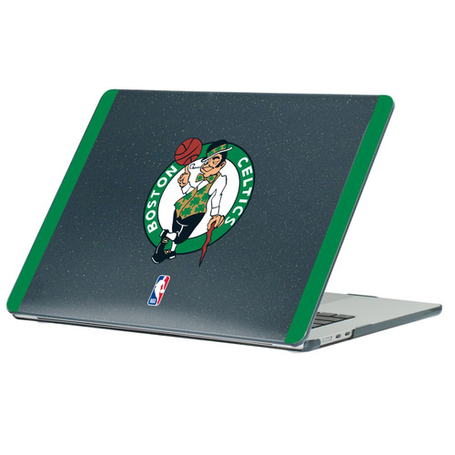NBA Boston Celtics Logo Black Green Design Text Black Glitter Hard Crystal Armour Laptop Case for Apple MacBook Air 13.6" A2681/A3113/A3240/A3449 2022/2024/2025/2026