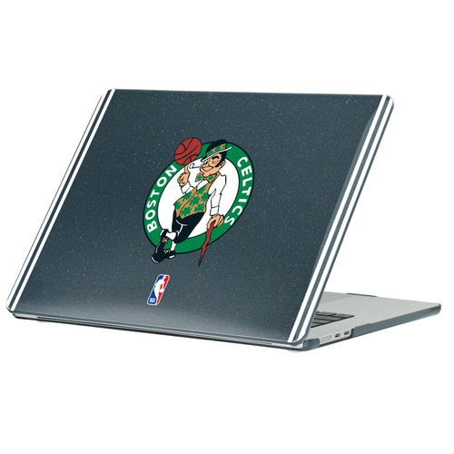 NBA Boston Celtics Logo Green Design Text Black Glitter Hard Crystal Armour Laptop Case for Apple MacBook Air 13.6" A2681/A3113/A3240 2022/2024/2025