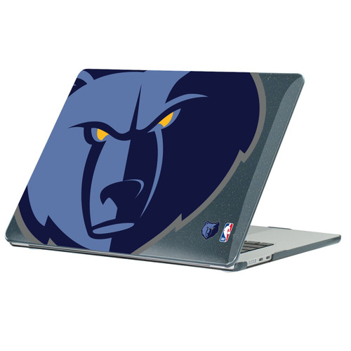 NBA Memphis Grizzlies Logo Oversized Bear Black Glitter Hard Crystal Armour Laptop Case for Apple MacBook Air 13.6" A2681/A3113/A3240/A3449 2022/2024/2025/2026