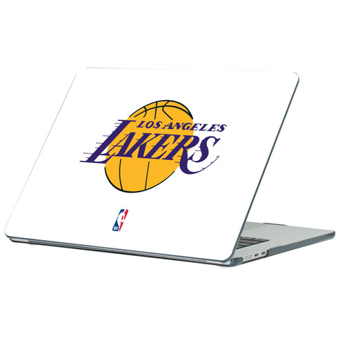 NBA Los Angeles Lakers Logo Primary Black Glitter Hard Crystal Armour Laptop Case for Apple MacBook Air 13.6" A2681/A3113/A3240 2022/2024/2025