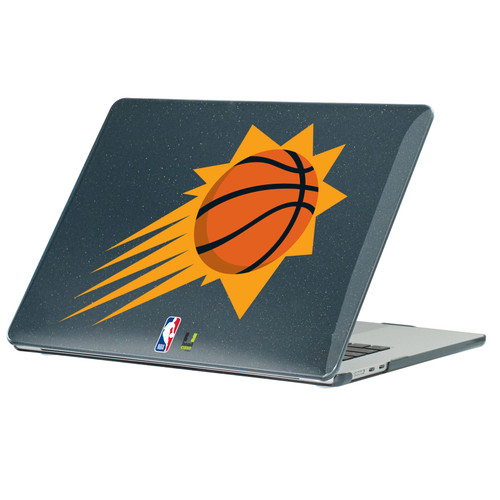 NBA Phoenix Suns Logo Ball Black Glitter Hard Crystal Armour Laptop Case for Apple MacBook Air 13.6" A2681/A3113/A3240 2022/2024/2025
