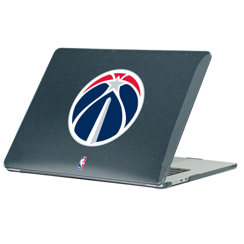 NBA Washington Wizards Logo Navy Blue Ball Black Glitter Hard Crystal Armour Laptop Case for Apple MacBook Air 13.6" A2681/A3113/A3240/A3449 2022/2024/2025/2026