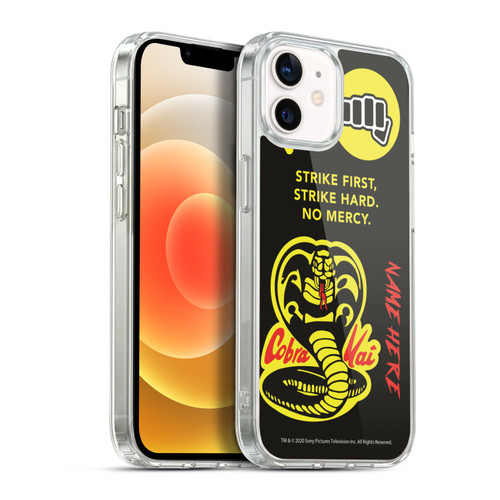 Custom Customised Personalised Cobra Kai Art Name In Strike Logo Soft Gel Case for Apple iPhone 12 / iPhone 12 Pro & MagSafe