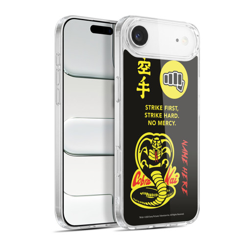 Custom Customised Personalised Cobra Kai Art Name In Strike Logo Soft Gel Case for Apple iPhone 17 Air
