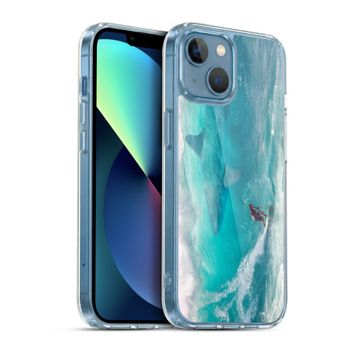 Dave Loblaw Sea Shark Surfer Soft Gel Case for Apple iPhone 13 Mini & MagSafe