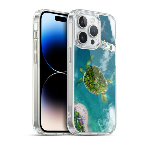 Dave Loblaw Sea Turtle And Cruiseship Soft Gel Case for Apple iPhone 13 Pro & MagSafe