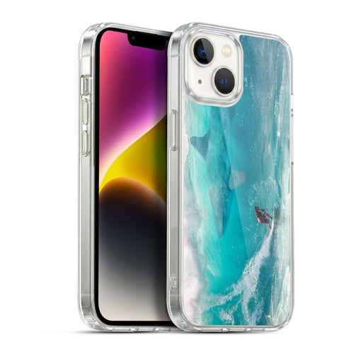 Dave Loblaw Sea Shark Surfer Soft Gel Case for Apple iPhone 14