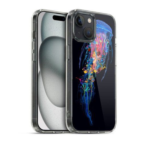 Dave Loblaw Sea Blue Jellyfish Soft Gel Case for Apple iPhone 15 & MagSafe