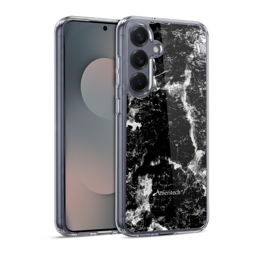 Ameritech Graphics Black Marble Soft Gel Case for Samsung Galaxy S25 & MagSafe