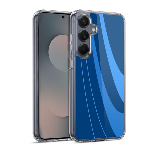 Ameritech Graphics Blue Mono Swirl Soft Gel Case for Samsung Galaxy S25 & MagSafe
