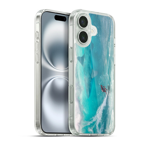 Dave Loblaw Sea Shark Surfer Soft Gel Case for Apple iPhone 16 Plus & MagSafe