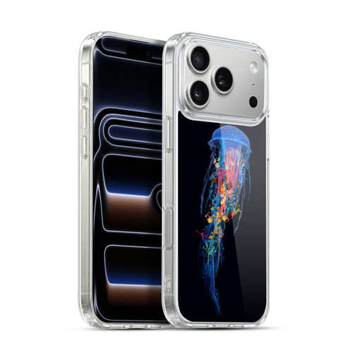 Dave Loblaw Sea Blue Jellyfish Soft Gel Case for Apple iPhone 17 Pro Max