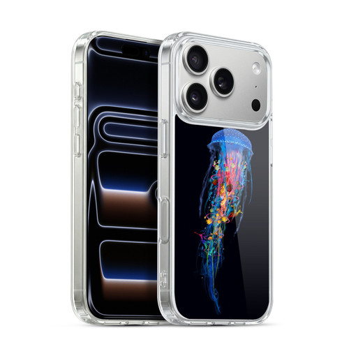 Dave Loblaw Sea Blue Jellyfish Soft Gel Case for Apple iPhone 17 Pro