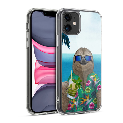 Barruf Animals Sloth In Summer Soft Gel Case for Apple iPhone 11