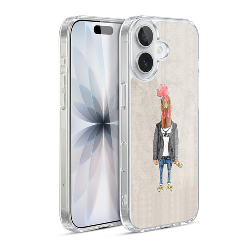 Barruf Animals Punk Rooster Soft Gel Case for Apple iPhone 17