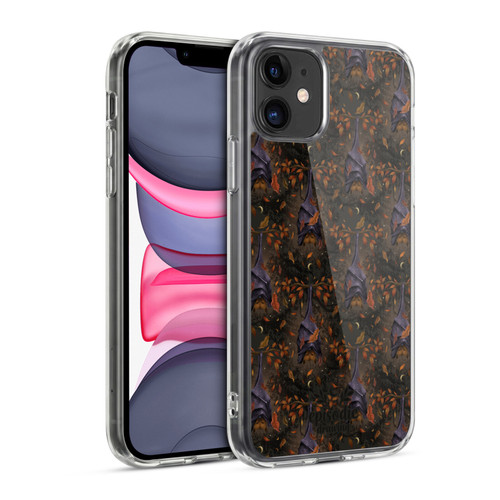 Episodic Drawing Spooky Patterns Autumn Bat Soft Gel Case for Apple iPhone 11